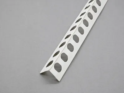 Oval perforations allow mortar to fully penetrate, preventing corner bead detachment.