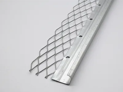 It is a plaster stop bead shown with single expanded wing and a short straight bead.
