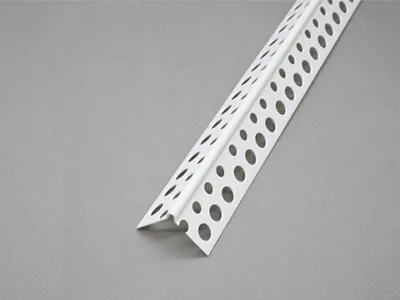 It is a PVC corner bead extruded with round holes which allows the stucco to flow through giving the corner extra strength.