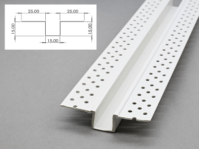 White PVC divider strip